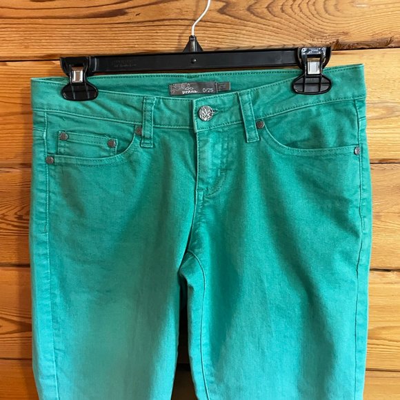 PRANA Jett Green White Ombré Ankle Skinny Jeans 0/25 - Picture 4 of 10